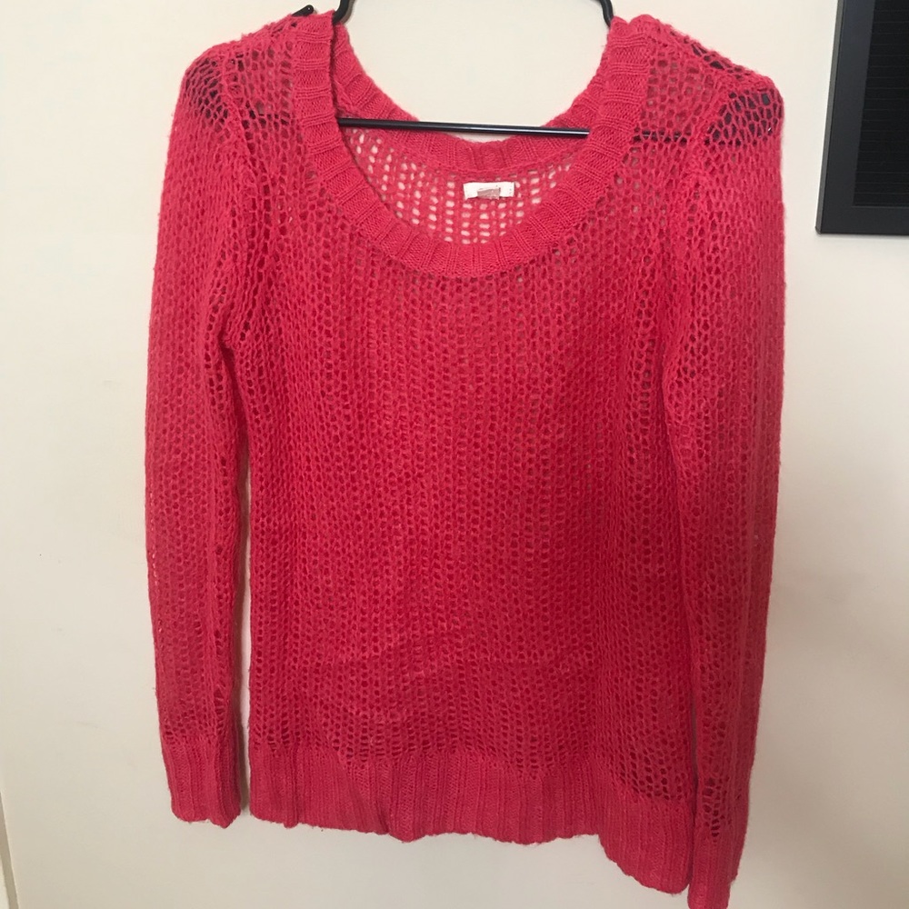 Aerie Pink Loose Knit Sweater